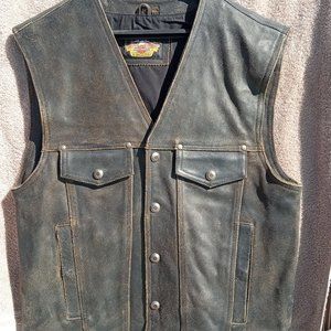 Leather Harley Davidson Vest